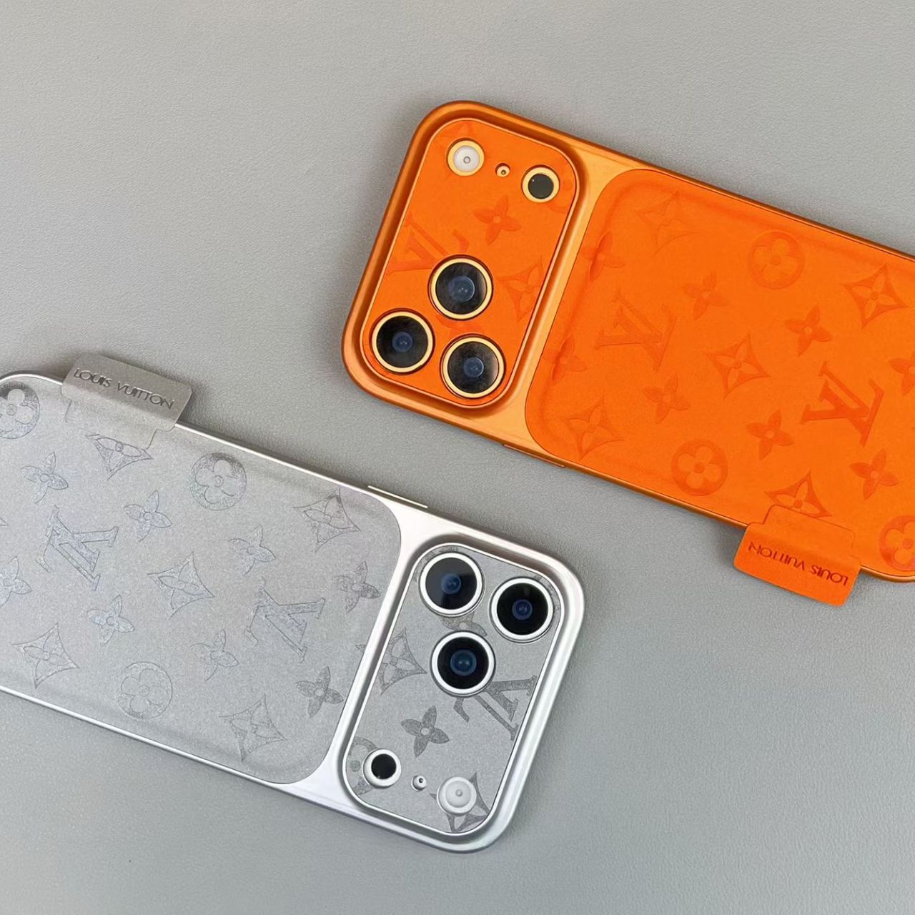 Premium Monogram LV Leather Case For iPhone 17/ 16 / 15 / 14