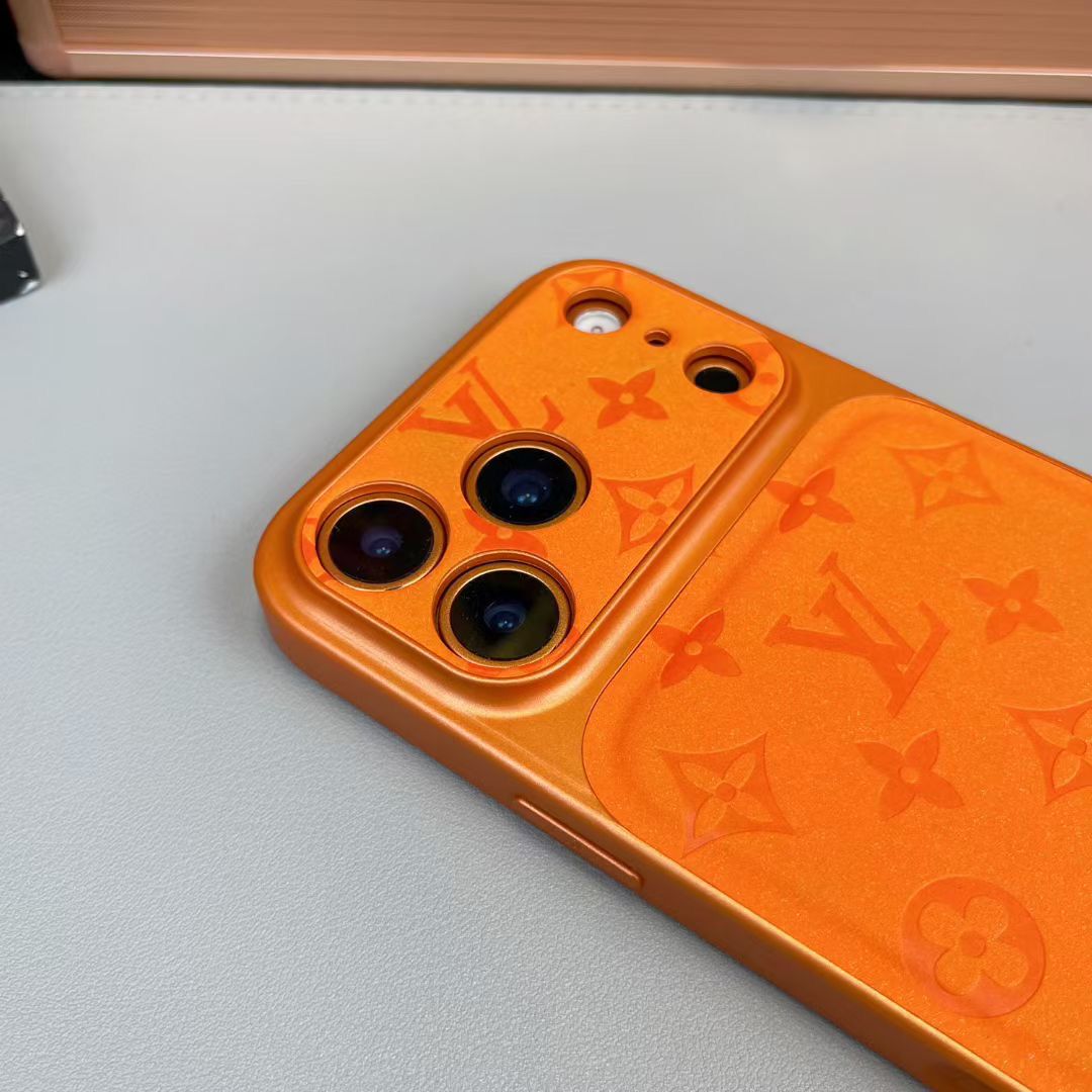 Premium Monogram LV Leather Case For iPhone 17/ 16 / 15 / 14