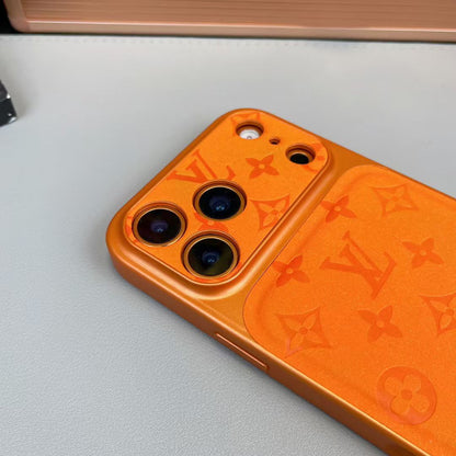 Premium Monogram LV Leather Case For iPhone 17/ 16 / 15 / 14