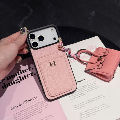 HRM Leather Case with Mini Handbag Charm