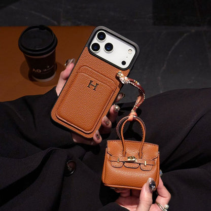 HRM Leather Case with Mini Handbag Charm