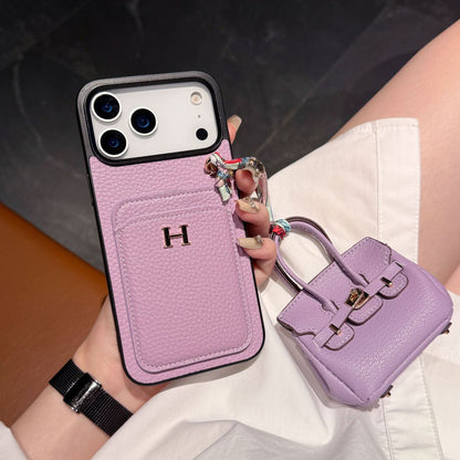 HRM Leather Case with Mini Handbag Charm