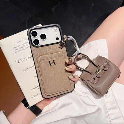 HRM Leather Case with Mini Handbag Charm