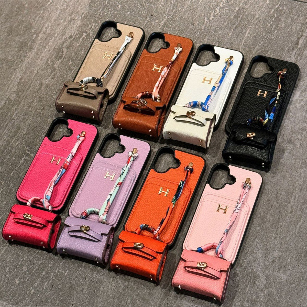 HRM Leather Case with Mini Handbag Charm
