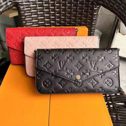 Luxury Monogram Shoulder Black Bag