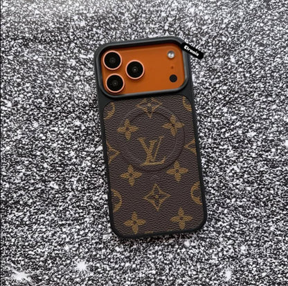 Premium Monogram MagSafe Case for iPhone 12-17 Series