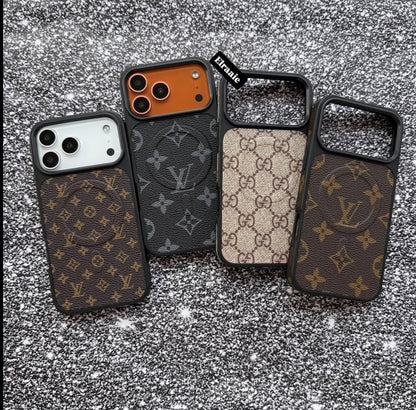 Premium Monogram MagSafe Case for iPhone 12-17 Series
