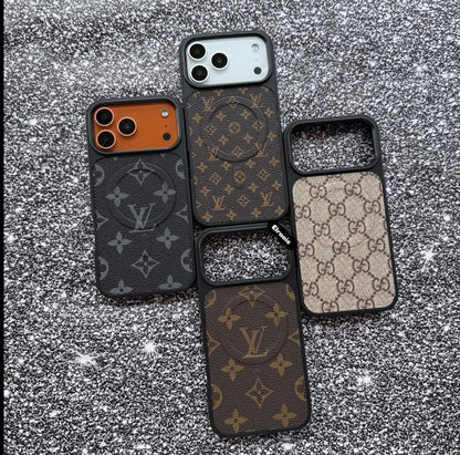 Premium Monogram MagSafe Case for iPhone 12-17 Series