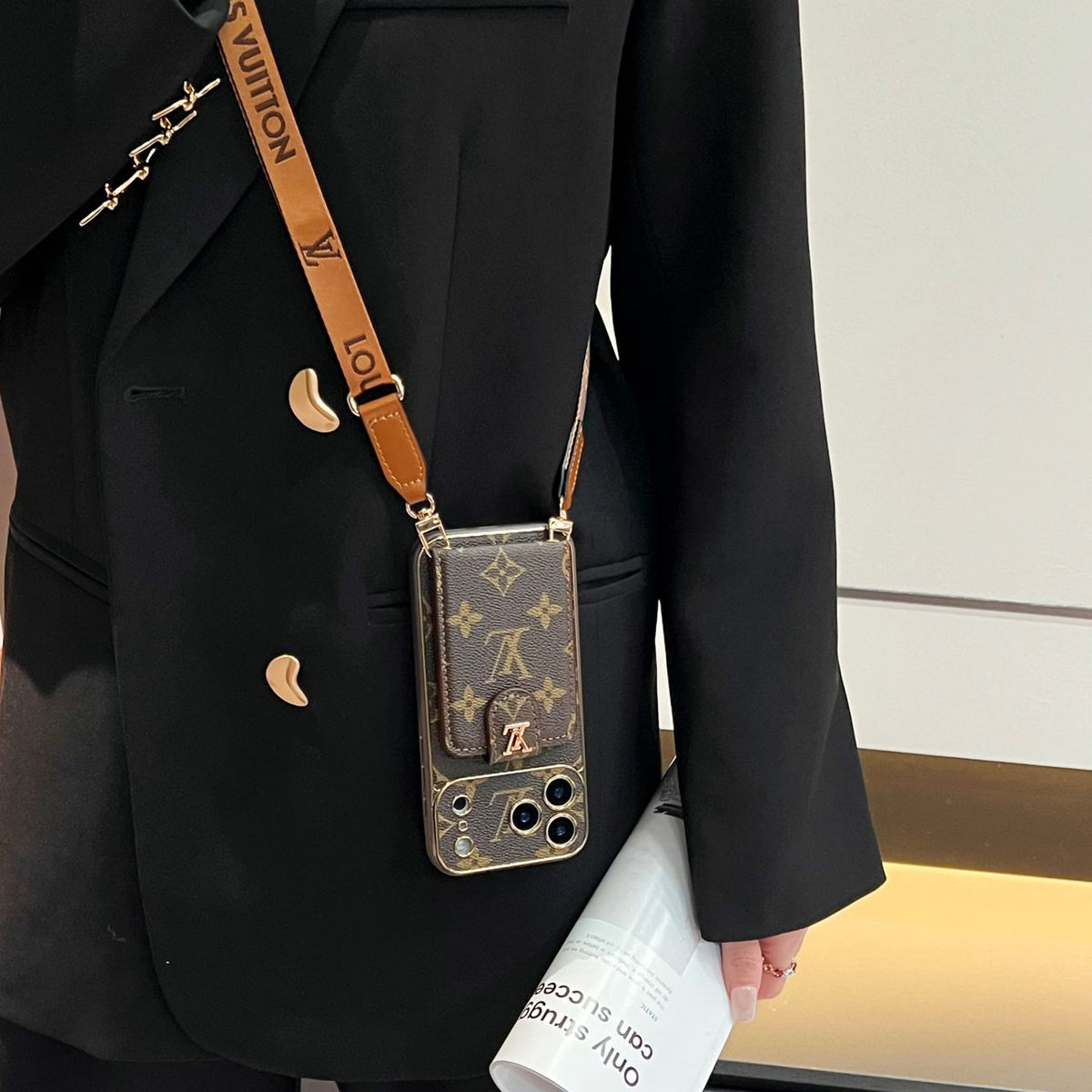 Luxury iPhone Case Card Holder for iPhone 12-18 Pro& Pro Max