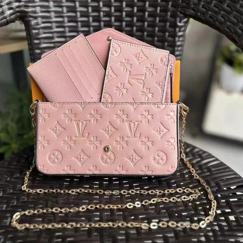 Luxury Monogram Shoulder Black Bag