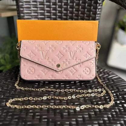 Luxury Monogram Shoulder Black Bag