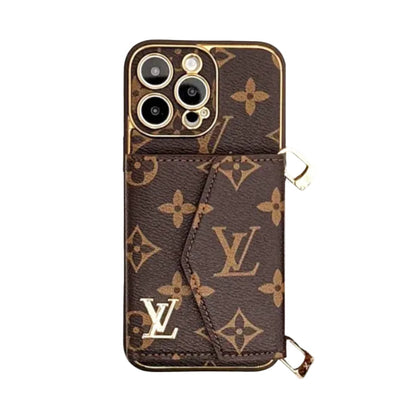 Luxury Monogram Canvas Leather Card Holder iPhone Case
