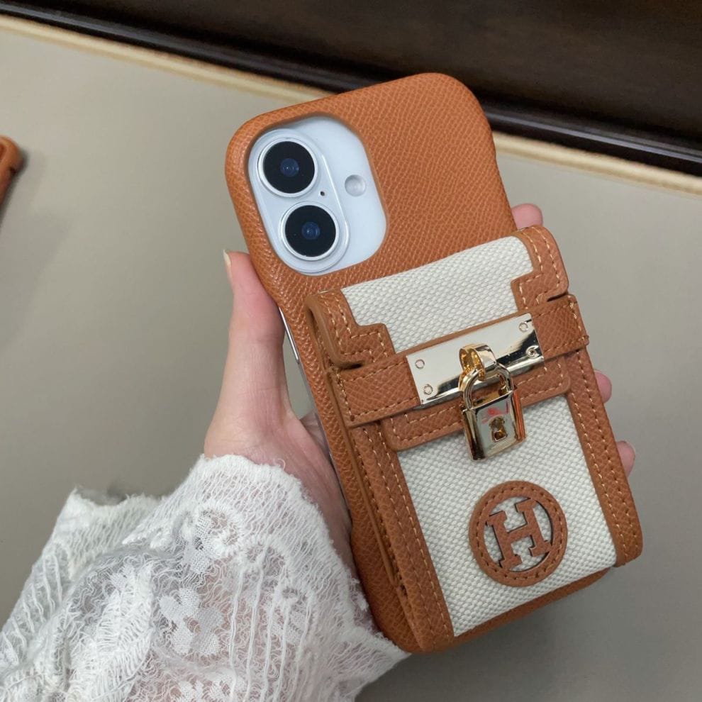 HRM Leather Case with Wristlet Strap & Perfume Charm