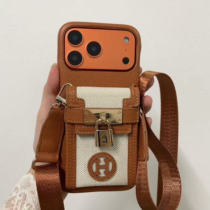 HRM Leather Case with Wristlet Strap & Perfume Charm