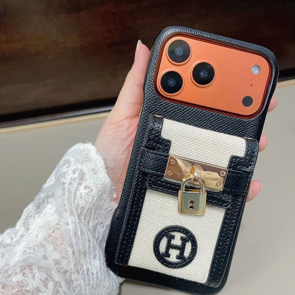 HRM Leather Case with Wristlet Strap & Perfume Charm