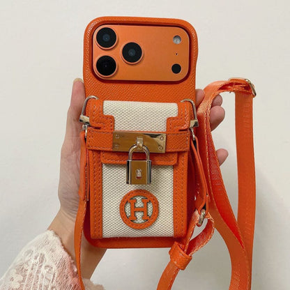 HRM Leather Case with Wristlet Strap & Perfume Charm