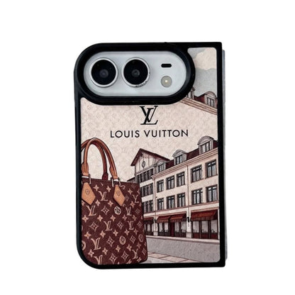Classic LV Leather Case for iPhone Duo