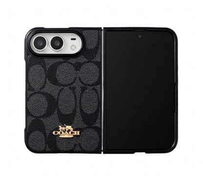 Classic CH Monogram Canvas Case for iPhone Duo