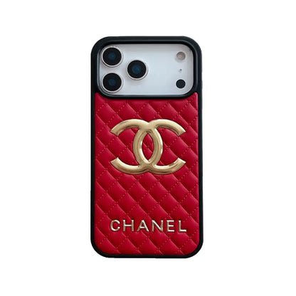 CHN Premium Quilted Leather Case with CC Emblem