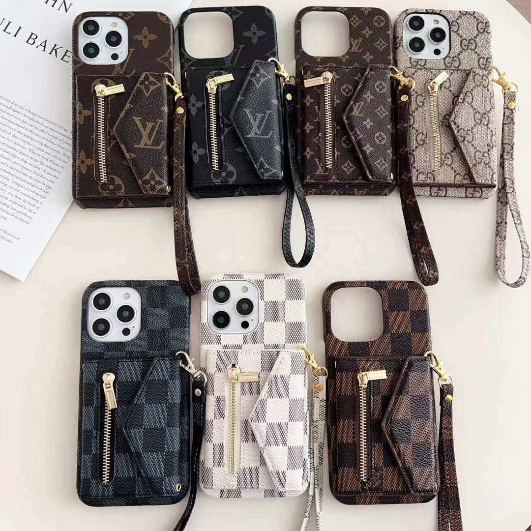 NEW LEATHER WALLET PHONE CASE FOR IPHONE 15 / 14 / 13