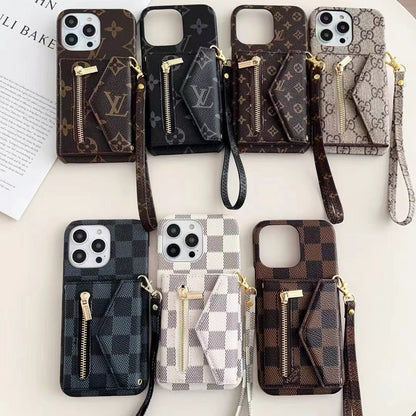 NEW LEATHER WALLET PHONE CASE FOR IPHONE 15 / 14 / 13