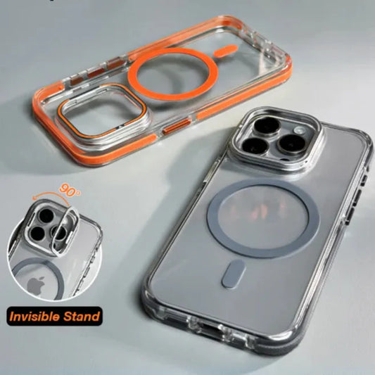 Magsafe Invisible Stand Phone Case For iPhone 16 / 15 / 14