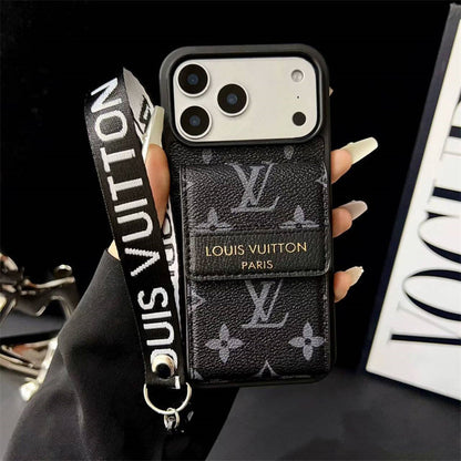 Louis Vuitton Phone case with card slot for iPhone 12-17 Series