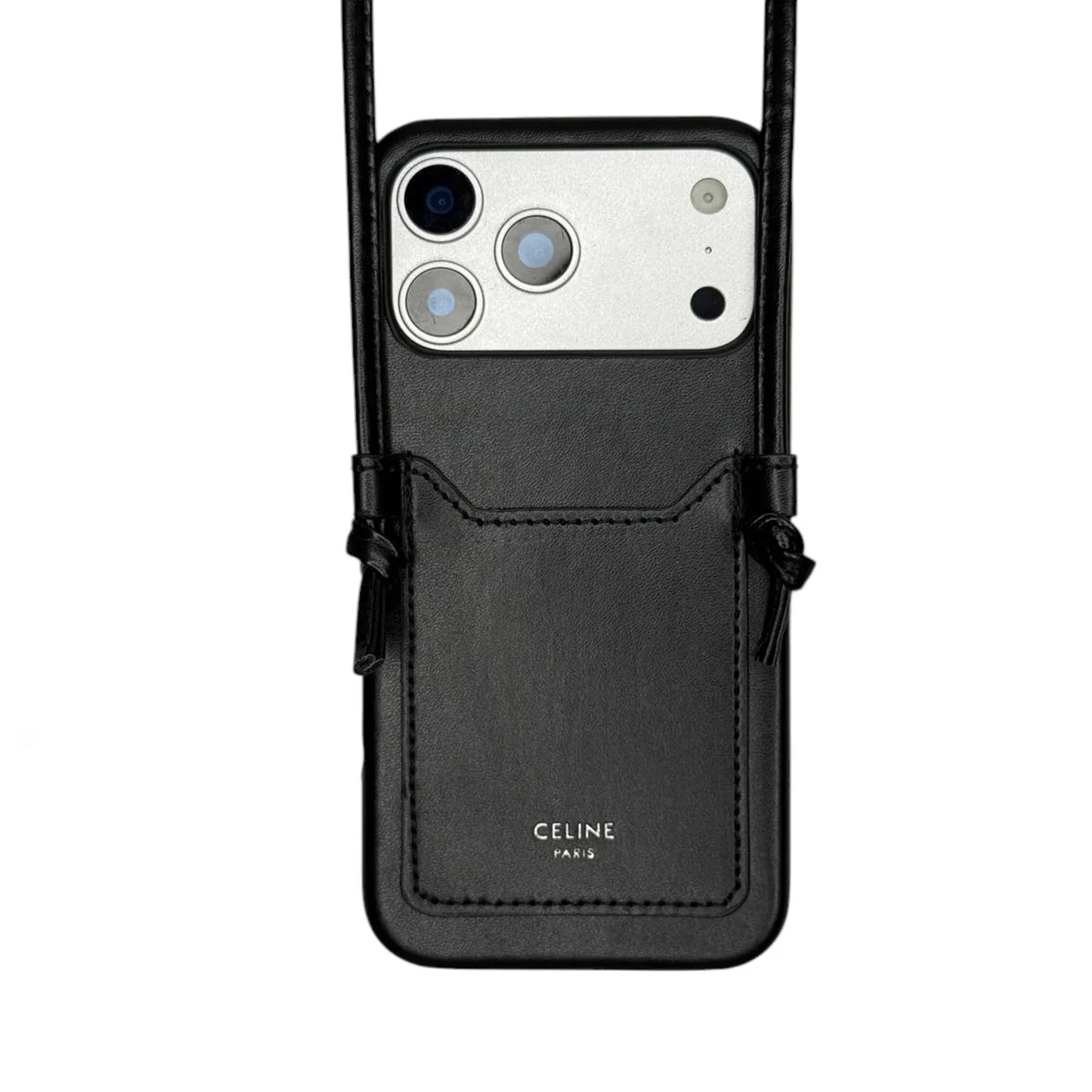 CLASSIC CELINE IPHONE CASE WITH CARD HOLDER BLACK