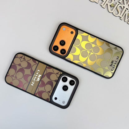 Classic Signature Monogram Fabric Case For iPhone 14 - 18 Series