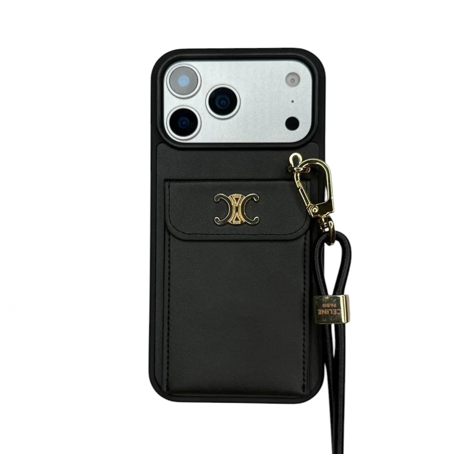 CALASSIC CELINE IPHONE CASE SINGLE CROSSBODY BLACK