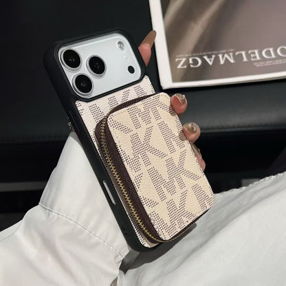 Luxury Inspired Phone Case with Card Holder For iPhone 12-17