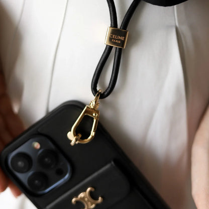 CALASSIC CELINE IPHONE CASE SINGLE CROSSBODY BLACK