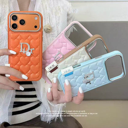 Luxury DR Case With Heart Logo For iPhone 12-18 Pro & Pro Max