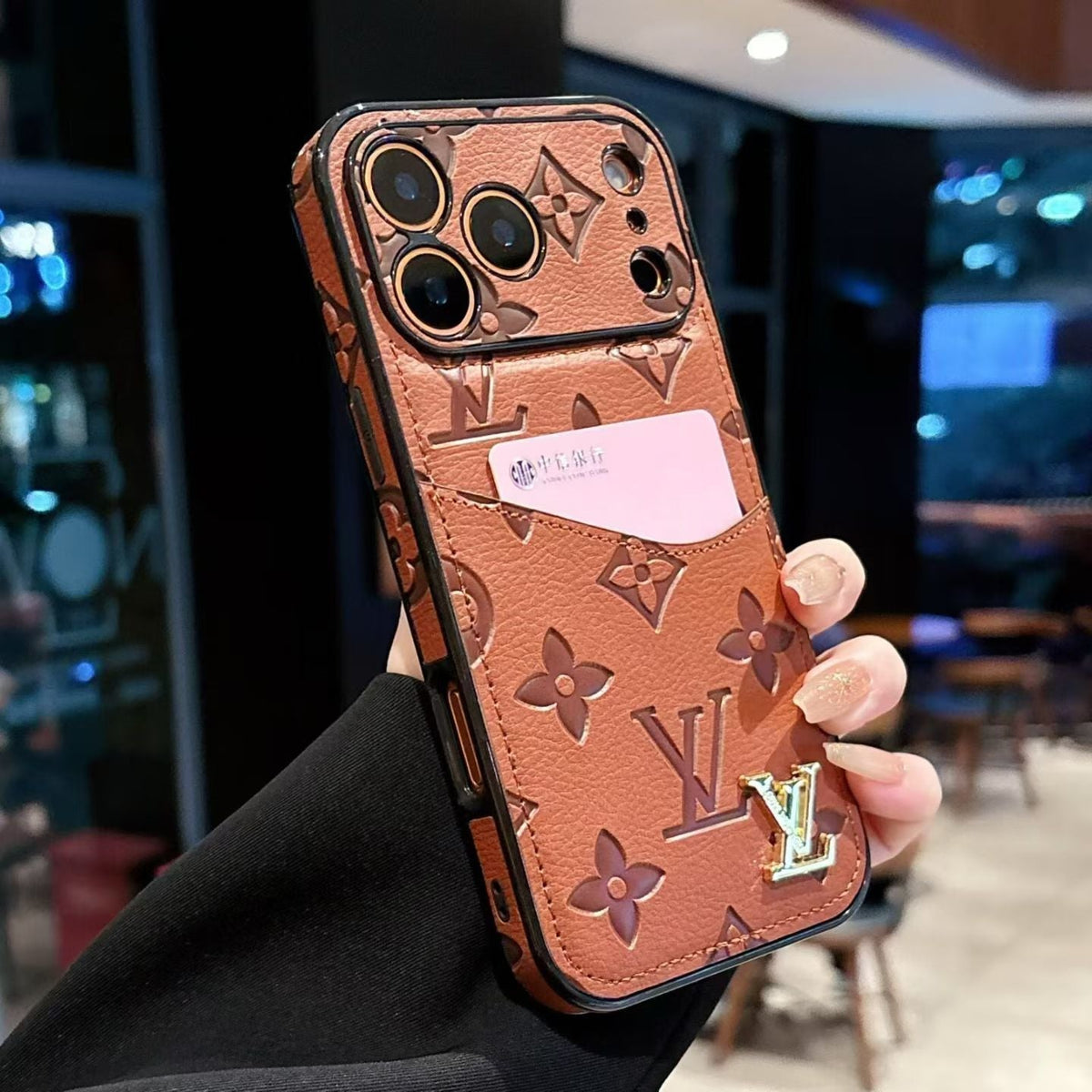 Luxury Phone Case with Card Holder For iPhone 12-18 Pro & Pro Max