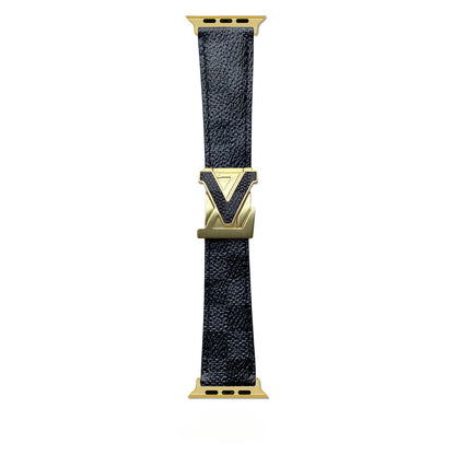 LEATHER CANVAS LUXURY APPLE WATCH STRAP Roxy New 2