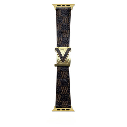 LEATHER CANVAS LUXURY APPLE WATCH STRAP Roxy New 2