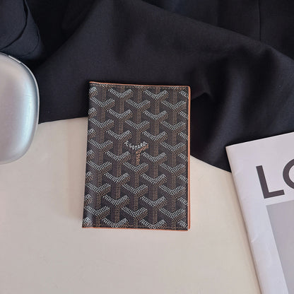 Elegant Goyardine Canvas Passport & Card Covers
