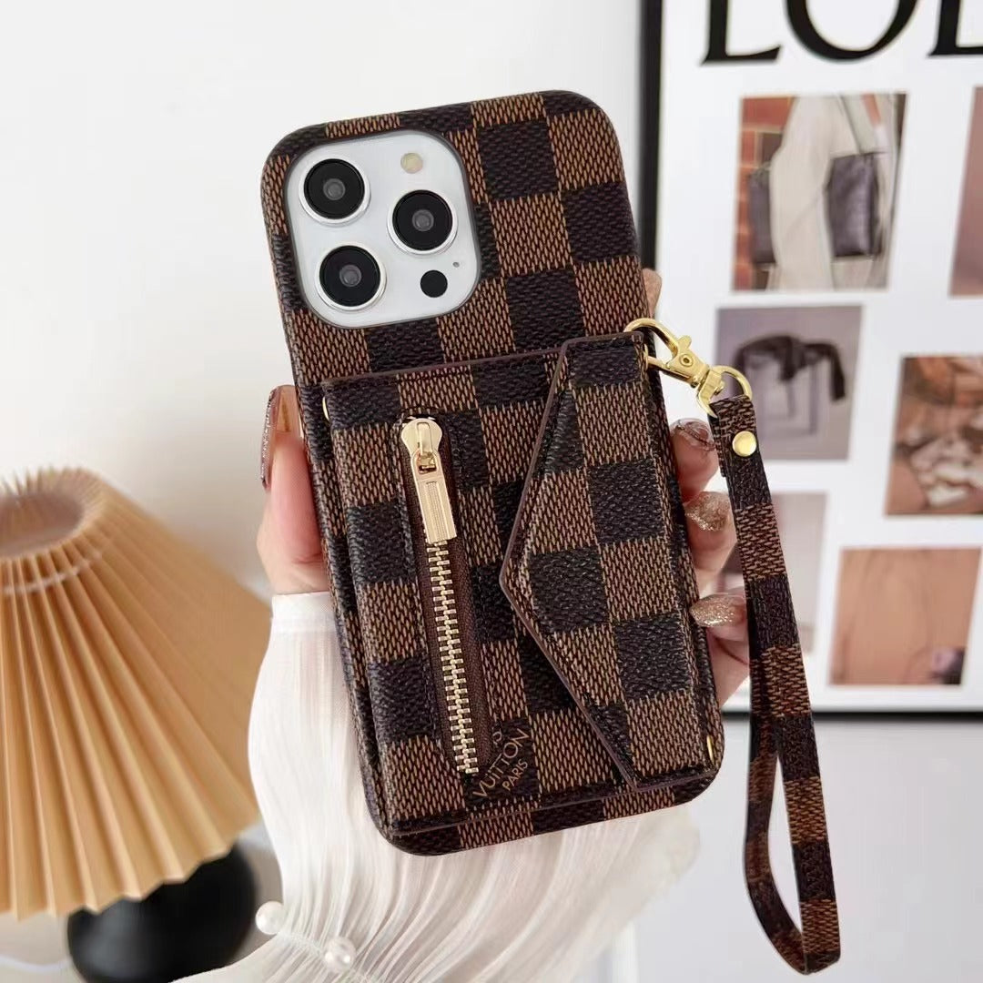 NEW LEATHER WALLET PHONE CASE FOR IPHONE 15 / 14 / 13