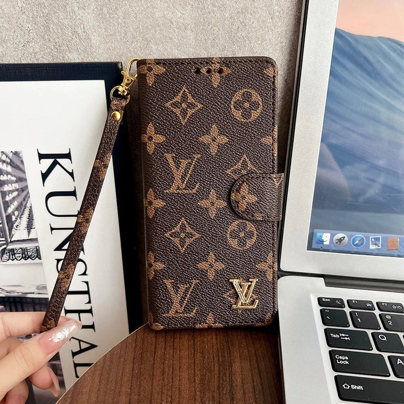LUXURIOUS BROWN WALLET IPHONE CASE