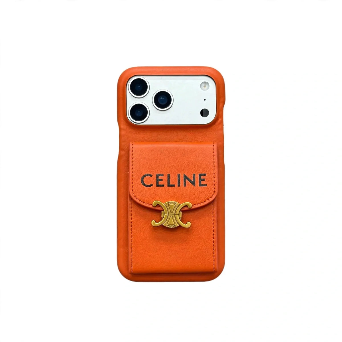 Luxury Leather Case with Makeup Mirror For iPhone 14-17