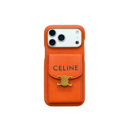 Luxury Leather Case with Makeup Mirror For iPhone 14-17