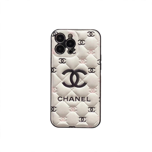 Embossed Chanel iPhone Case: Classic Luxury Design