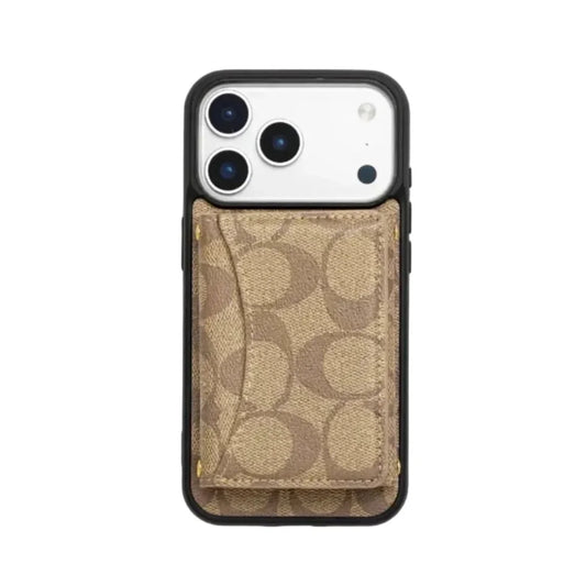 Luxury Monogram Wallet Case for iPhone 12-18 Series