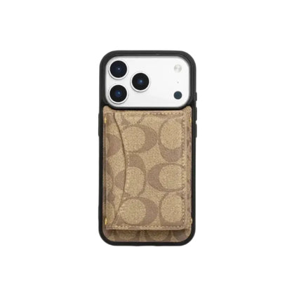 Luxury Monogram Wallet Case for iPhone 12-17 Seies