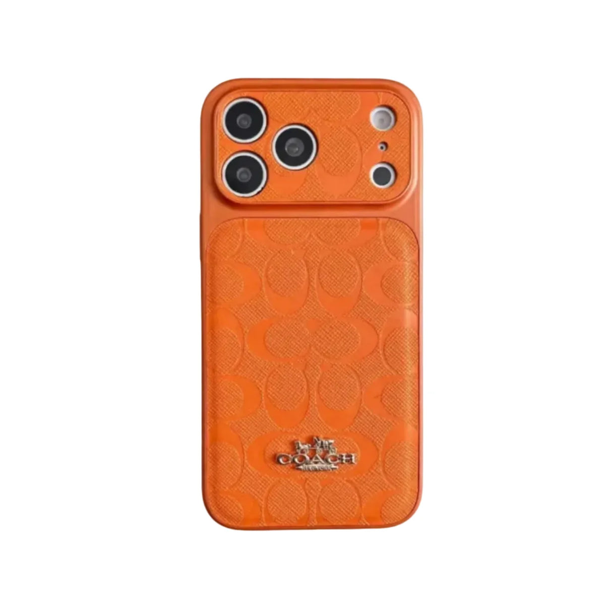 Luxury Coach Monogram Protective iPhone Case – Designer Leather Finish