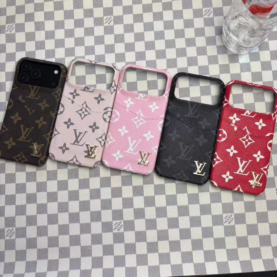 Leather Case with Card Holder For iPhone 12-18 Pro & Pro Max
