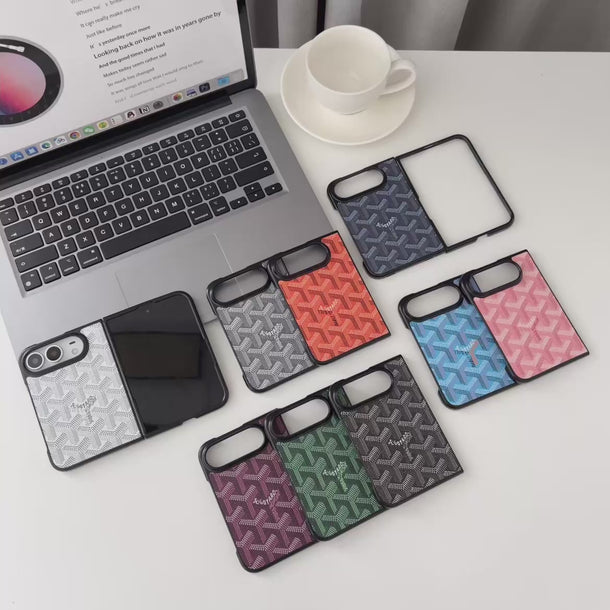 Luxury GYD Monogram Foldable Case for iPhone Duo