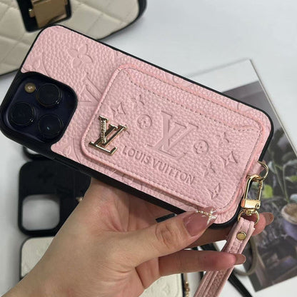Luxe Card Holder Strap Case – Inspired Elegance for iPhone theroxymob