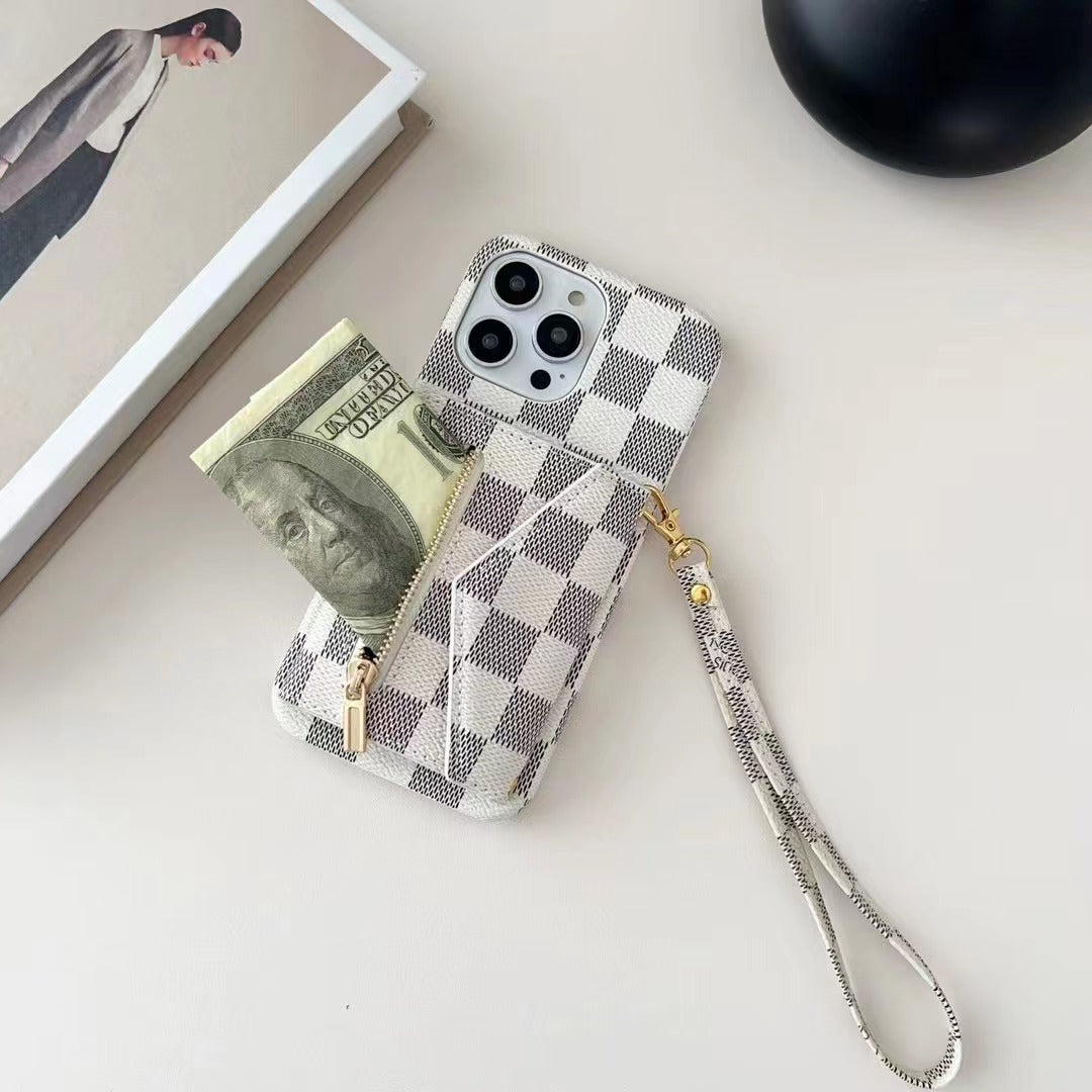 NEW LEATHER WALLET PHONE CASE FOR IPHONE 15 / 14 / 13