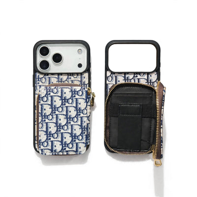 Dior Luxury iPhone Case Card Slot For iPhone 12-18